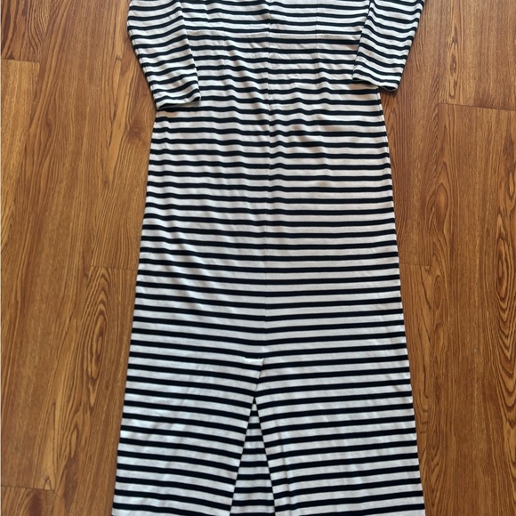 J Crew Classic Maxi blue and cream dress - Picture 7 of 14